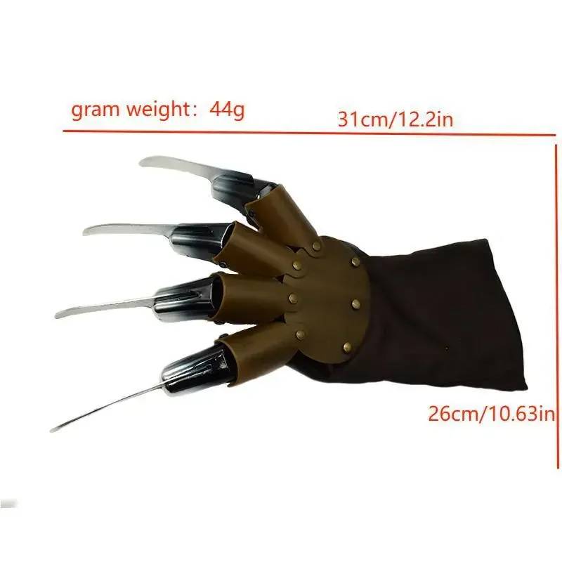 Accessori cosplay di Halloween Guanti Wolverine Oggetti di scena cosplay Spettacolo di balli per trucco Vestire artigli Puntelli per costumi da spettacolo