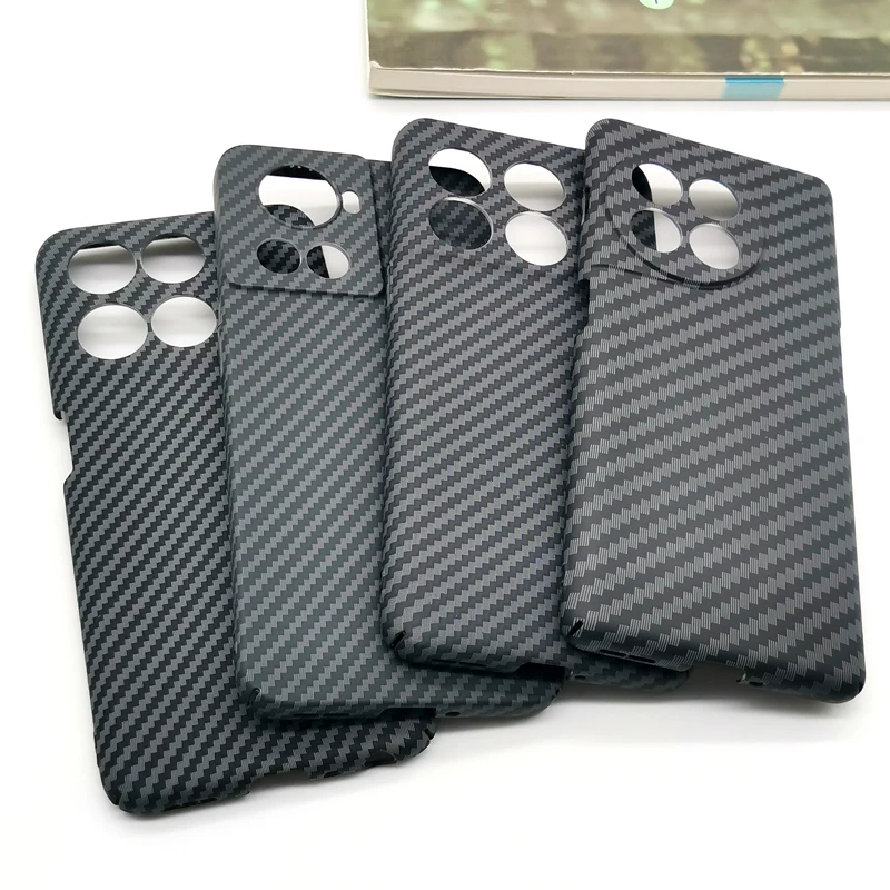 For Oneplus 12 12R Ace Racing Phone Case Ultrathin PC Carbon Fiber Texture Pattern Shockproof Cover Ace 2 Pro 3 Protection Shell