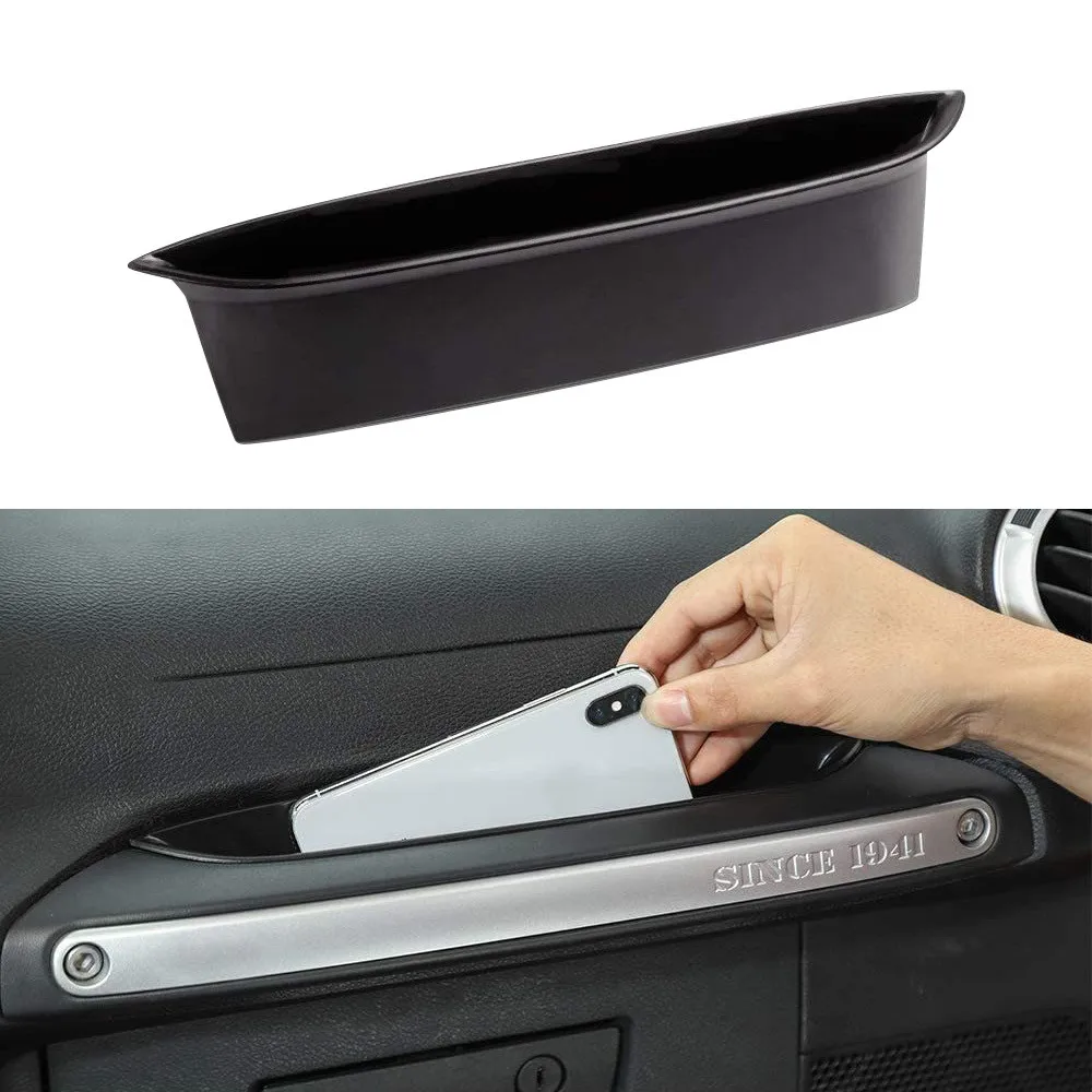 

Passenger Storage Tray Organizer Grab Handle Accessory Box for 11-18 Jeep Wrangler JK JKU 2/4 Door, Interior Accessories, Black