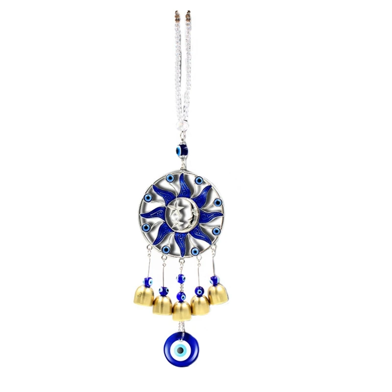 

Top-Wind Bell Pendant,Hanging Wind Chime,Car Wind Chime,Door Wind Chime,Window Bell Blue-Eyes Household Key Chain