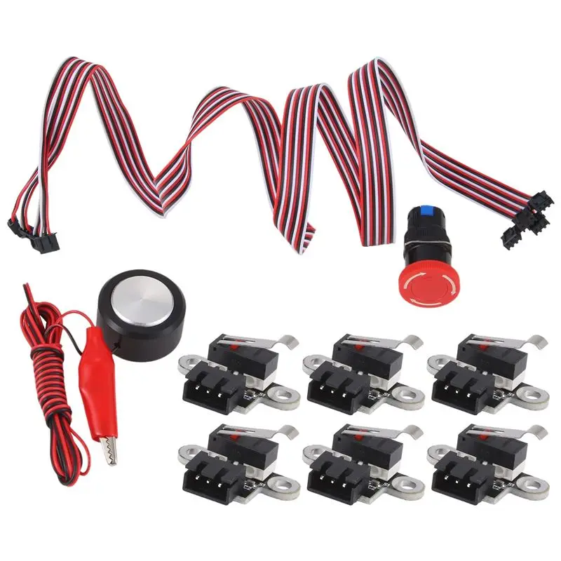 [A93Z!】 Essential Accessories Kit For CNC Machine 3018Prove,Emergency Stop,Z-Axis Tool Setting Touch Probe, Micro-Switches