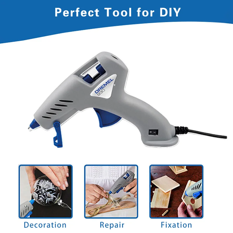 110V-220V DREMEL Hot Melt Glue Gun 25W Adjustment Temperature Heat Gun 7mm Glue Sticks Fast Output Hot Glue Gun