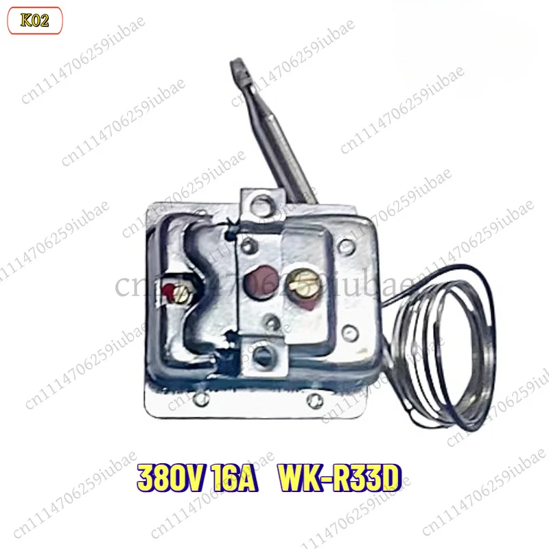 1PC 380V 16A Capillary Thermostat WK-R33D Manual Temperature Limiter Safety Switch for Dishwasher Oven Three-phase Heating Parts