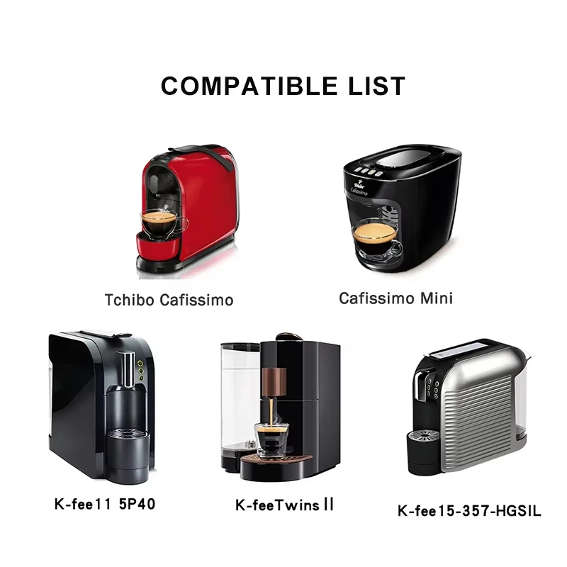 Reusable Stainless Steel Coffee Capsule for K-Fee Tchibo Cafissimo 3 Hearts Caffitaly Coffee Maker Pod Cafeteira Filters