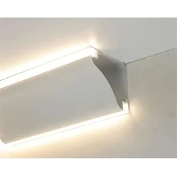 1 m / szt. Do salonu Wewnętrzny narożnik górny Linia narożna Bezpłatna sufitowa lampa do mycia ścian Koryto do montażu powierzchniowego Liniowa dioda LED Aluminium