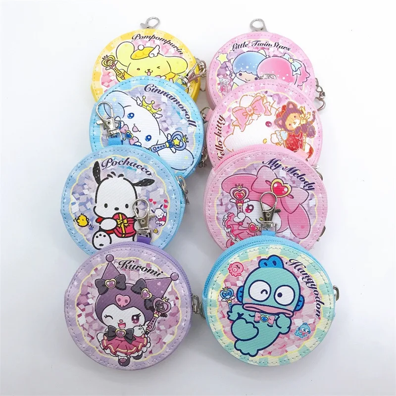 

8pcs/lot Sanrio Kawaii Melody Kuromi Cinnamoroll Pencil Case Cute Pencil Box Coin Purse Stationery Pen Bag School Supplies