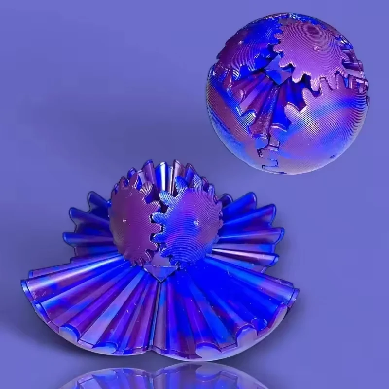 1PC Gear Ball Brinquedo Fidget Impresso em 3D, Bola Giratória para Alívio do Estresse, Brinquedo de Mesa para Relaxamento e Atividade Anti-Ansiedade para Adultos e Crianças, Presente