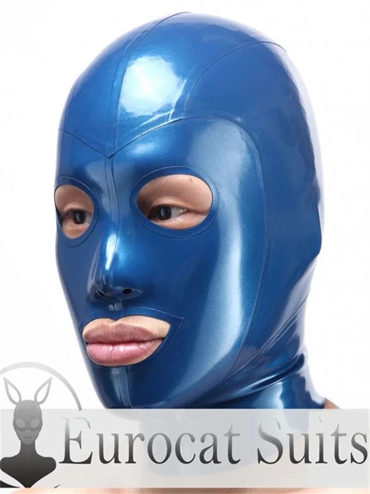 latex fetish hood Eurocat suits sexy bodysuitrubber catsuits  clubwearing male rubber bodysuit  cosplay costumeMASK BASIC MAD