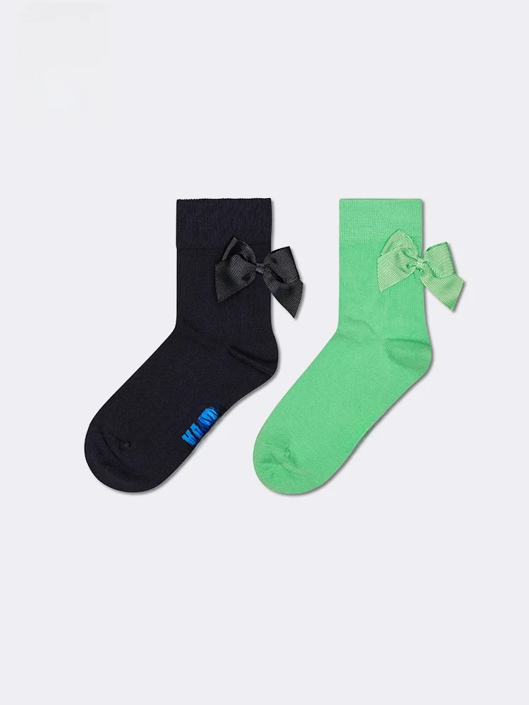 ファッショナブルなバタフライノットミッドカーフソックス多用途春夏コレクションハッピーソックスクリエイティブパーソナリティマッチングソックス