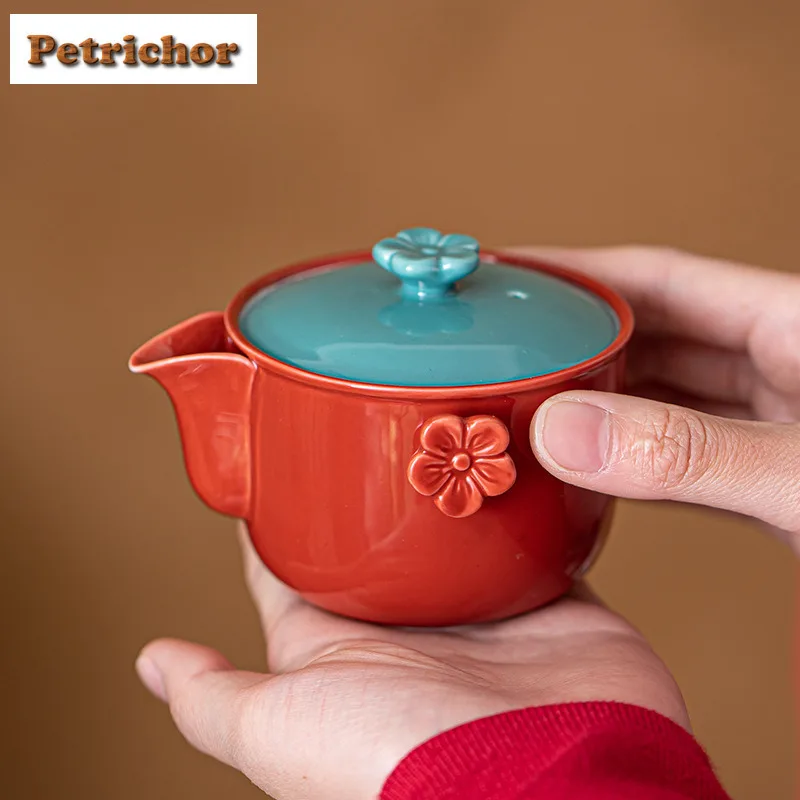 

Дворцовый музей, красный чайник с ручным захватом, креативный чайник, горшок для заварки чая, чайник с фильтром, коллекция принадлежностей Dahongpao Cha