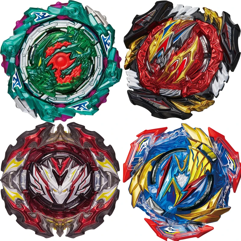 

4PCS Spinning Top Dynamite Battle Burst B198 Chain Kerbeus B193 Ultimate Valkyrie B197 B195 no Launcher Kids Toys for Children