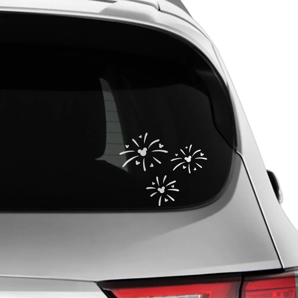 

Multiple Sizes Reflective Fireworks Vinyl Sticker Car Truck Window Decor Decals For Auto Windshield Bumper Laptop Cup Decoration