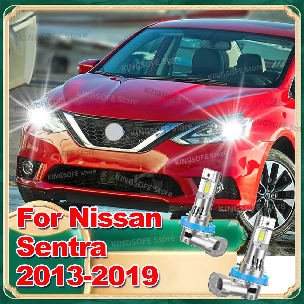 

2/4 шт. 6000K светодиодная лампа 50000LM, лампа для фар Canbus с вентилятором для Nissan Sentra 2013 2014 2015 2016 2017 2018 2019