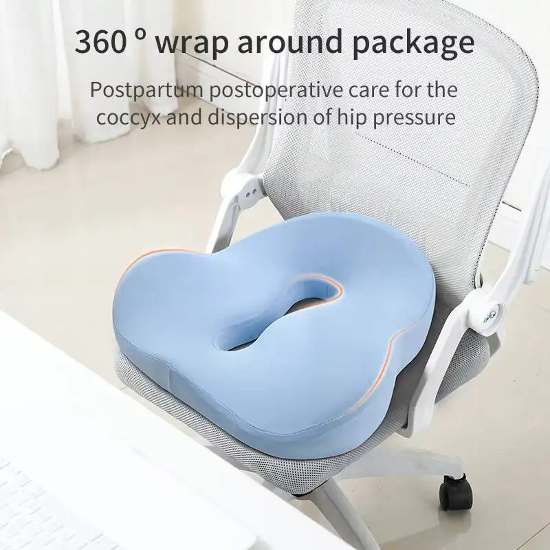 كرسي عظم الذنب عرق النسا لتخفيف آلام الظهر الراحة كرسي مكتب وسادة مقعد السيارة عدم الانزلاق العظام رغوة الذاكرة وسادة العصعص
