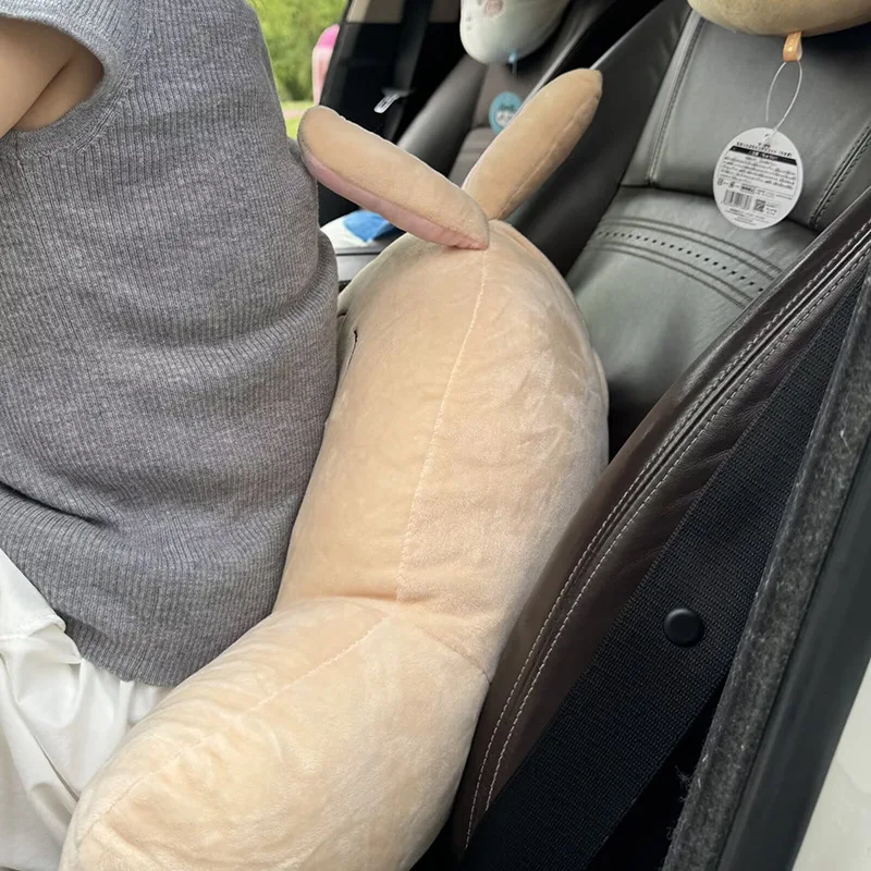 Chiikawa-Oreiller lombaire de voiture, oreiller de cou, oreiller de taille, doux et respirant, dessin animé Usagi, accessoires de décoration de voiture, cadeau