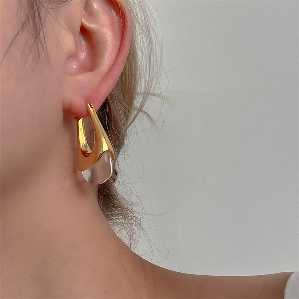 Korean French Vintage Style Bag Earrings Niche Design Sense Crystal With Women Accessories Gift