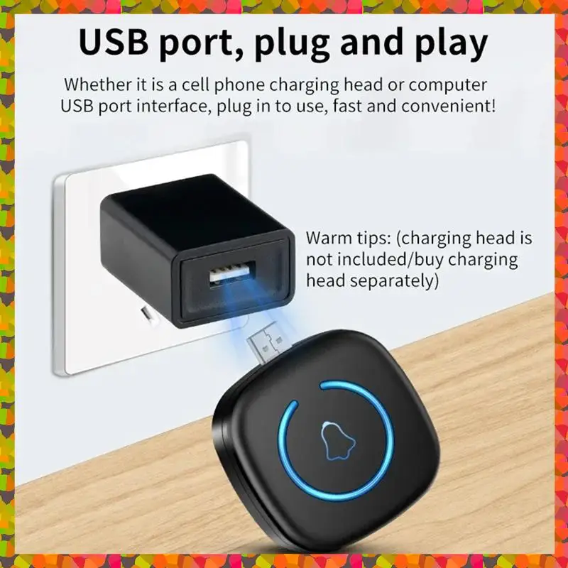 

Promotion! Smart Home USB Wireless Doorbell Waterproof 60 Ringtones 5 Volume Adjustable 150 Meters Long Distance Outdoor Door Ch