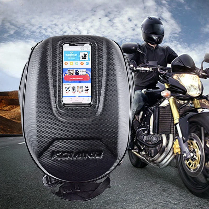 

Сумка для топливного бака для езды на мотоцикле, магнитная присоска, водонепроницаемая сумка для локомотива, сумка для мобильного телефона с сенсорным экраном, навигационная рыцарская сумка