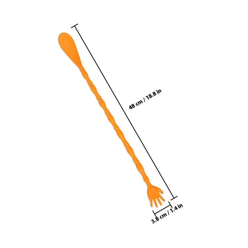 2Pcs Dual-Sided Long Handle Back Scratcher Shoe Horn Plastic Shoe Helper Portable Itchy Back Relief Tool for Men Women