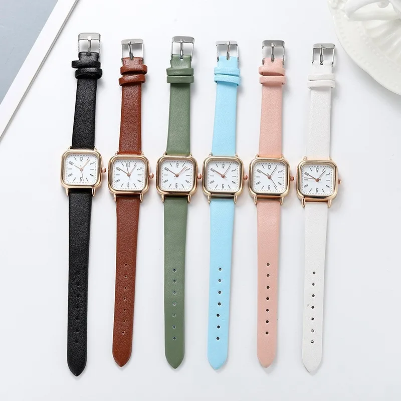 Retro Women's Quartz Watch 2025 Luminous Simple Square Digital Student Timepiece Can be Customized