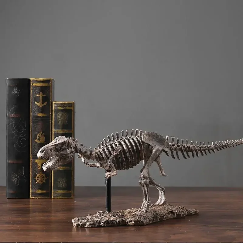 T-Rex Dinosaur Figure Nordic Resin Tyrannosaurus Rex Fossil Skeleton Statues Luxury Livingroom Decoration Home Carft Ornament