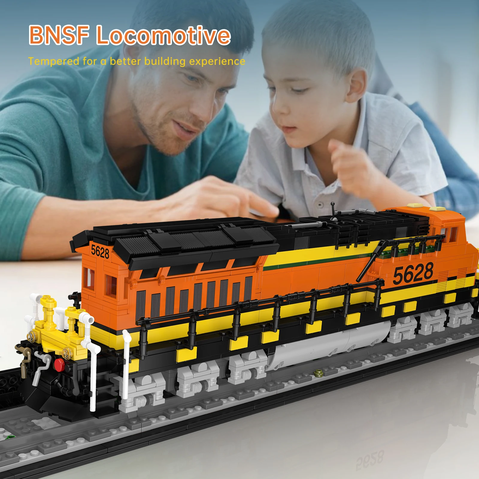 Mould King 12041 tren locomotora bloques de construcción 1362 Uds Mini ladrillos con Control remoto modelo tren conjunto