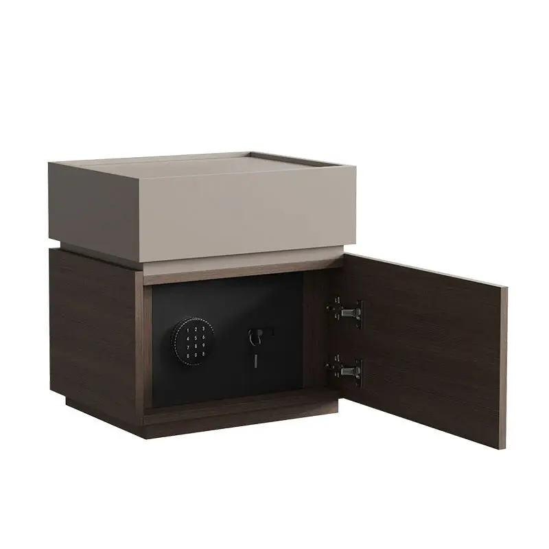 

Итальянский минималистичный прикроватный столик из чистого массива дерева, безопасный, встроенный, большой емкости, 50 см, многофункциональный