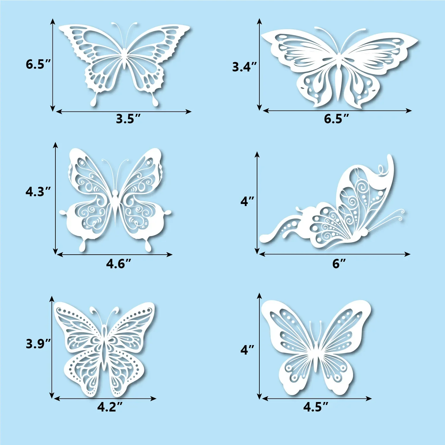 Creative Static Butterfly Anti-collision Window Stickers Removed Static Warning Birds Anti-collision Glass Door Window Sticker