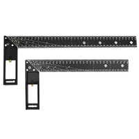 Carpenter Square Aluminum Right Ruler Angles 90 TurningRuler Woodworking Measuring Tool Gauges Angles Square