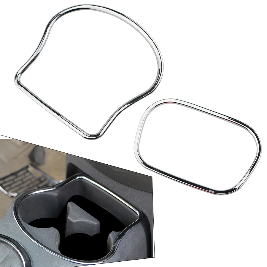 Car Cup Holder Trim Frame for Nissan Latio Almera Sunny 2011 - 2017 Car Glasses Holder Cup Circle Cover Sticker ABS Accessories