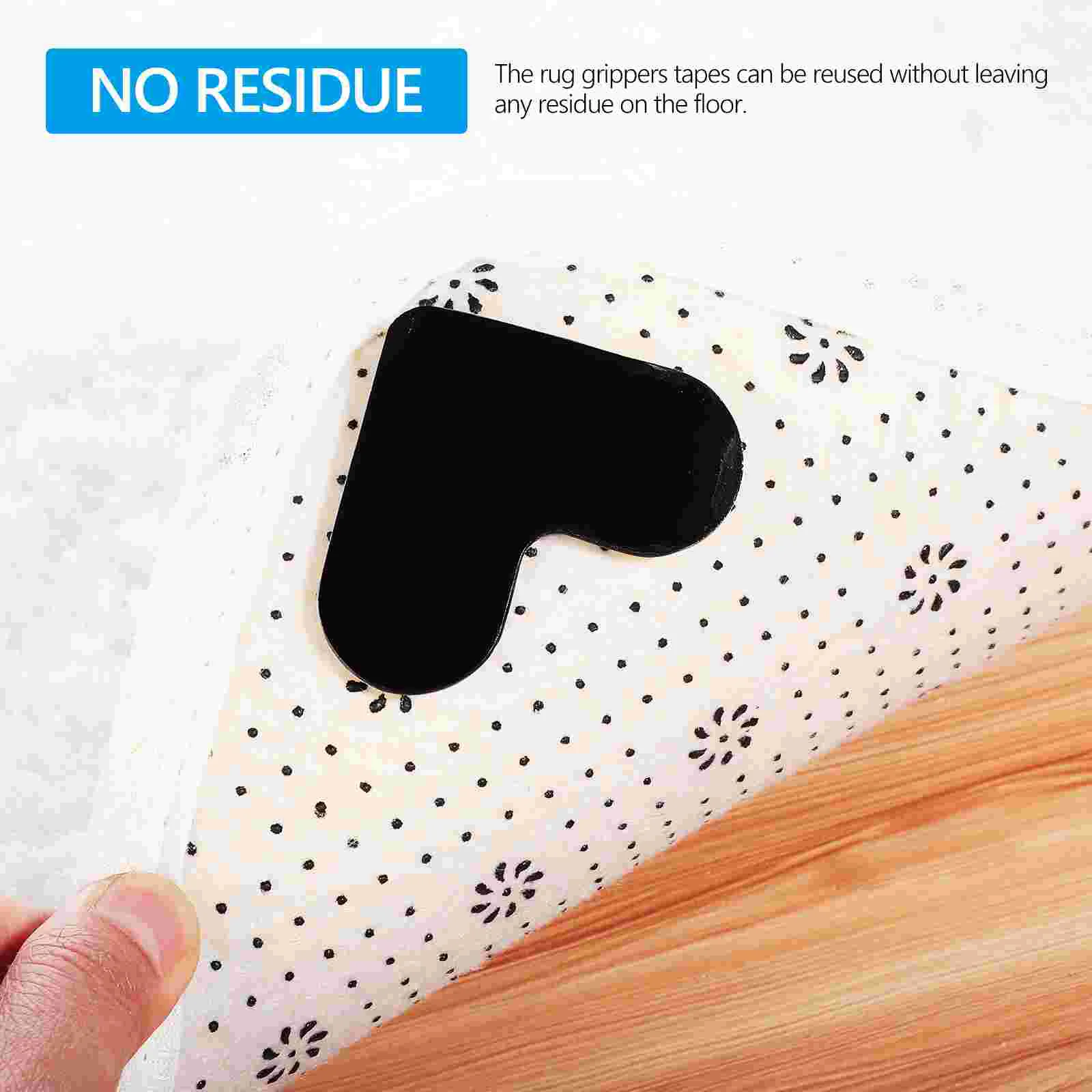 4 Pcs Carpet Tape Rug Pads for Floors Tiles Area Rugs Bracket Hardwood Grippers Pu Holder Non Slip Rug Pads