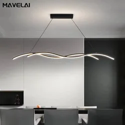 Black White Led Restaurant Pendant Lights Modern Minimalist Hotel Bar Restaurant Chandelier Home Indoor Decoration Lighting Lamp