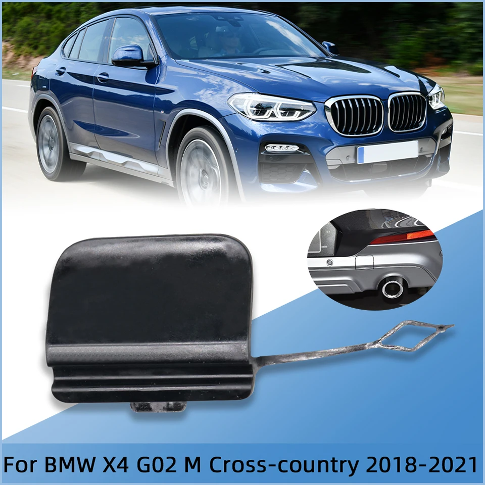 

For 2018-2021 BMW X4 M Sport X G02 51128072040 Rear Bumper Towing Hauling Hook Eye Cap Cover Auto Parts Trailer Shell Lid Trim