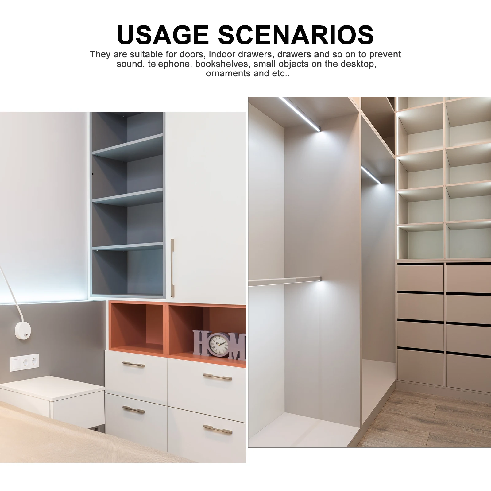 1 مجموعة طويلة الأمد سيليكون وسائد الباب امتصاص الصدمات خزانة منصات الأشياء الصغيرة حماية وسائد الباب منصات الخزانة #1