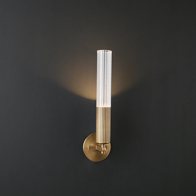 Copper wall lamp can be installed at any Angle bedside lamp apartment living room bedroom lamp hotel bathroom mirror lamp