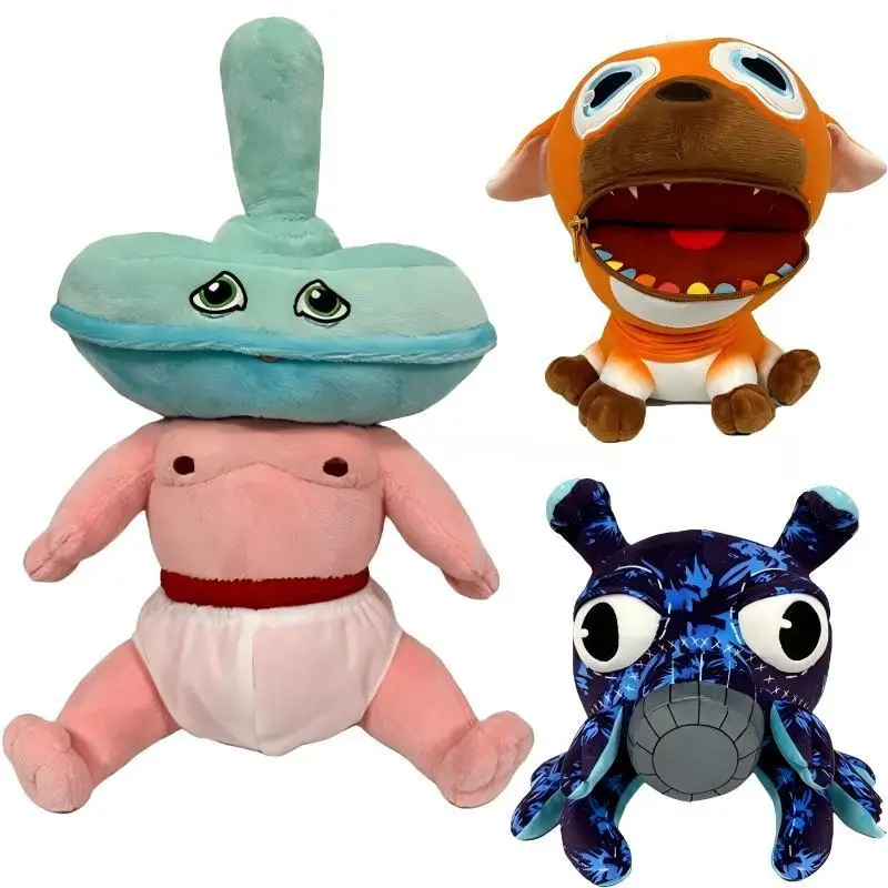 25-30cm Game Peripheral Funny Monster Doll Zipper Plush Soft Doll Sofa Pillow Room Decoration Gift For Boys