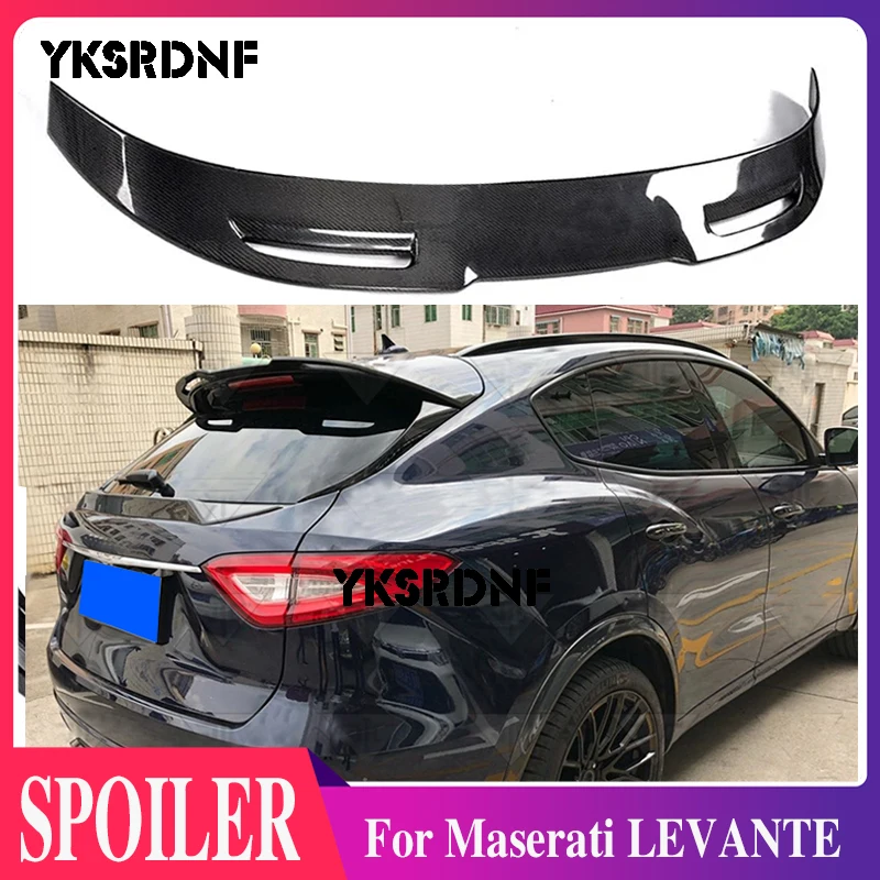 

For Maserati LEVANTE ST style high quality Carbon Fiber rear boot Wing Spoiler Rear Roof Spoiler Wing Trunk Lip Boot Cover