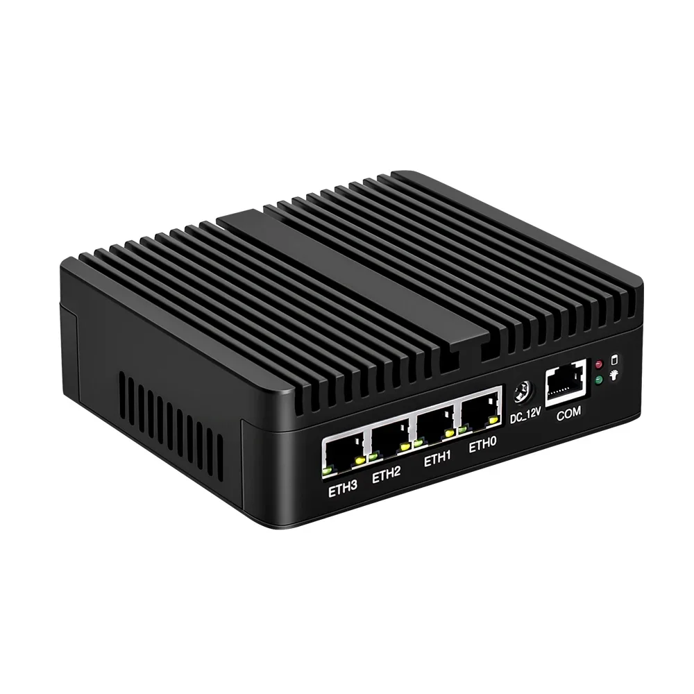 12th Gen Intel N100 Mini PC Firewall Router 4 LAN i226-V 2.5G N6000 N5105 J4125 NVMe Fanless มินิคอมพิวเตอร์ Proxmox pfSense กล่อง