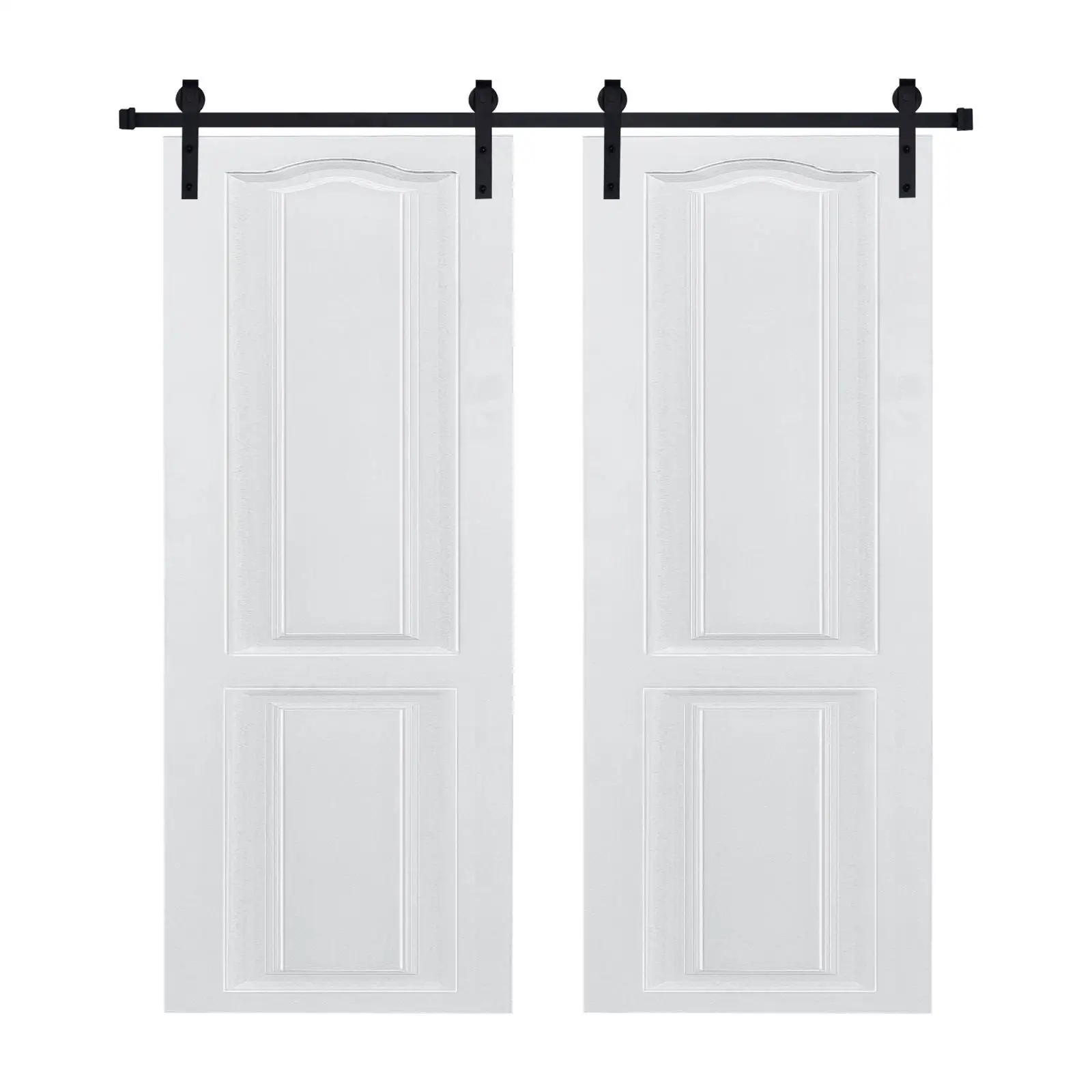 Puerta moderna elaborada con CNC de 3/4" de grosor y 60 pulgadas. x 84 pulgadas. Granero blanco de MDF