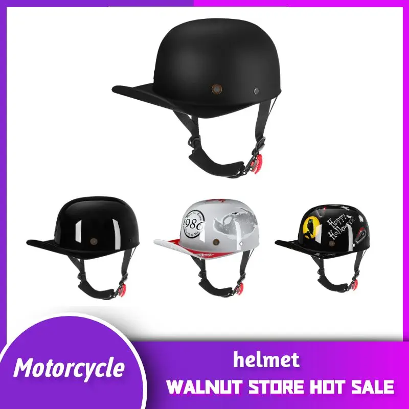 

Motorcycle Helmet Gang DS Personality Duck Tongue Baseball Cap Motorcycle Harley Vintage Half Helmet for All Seasons