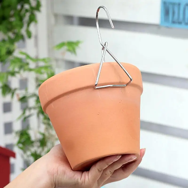 Terracotta Pots Hangers Wall Clay Pot Hanger Hook Anti-Rust Iron Plant Hangers For Hangings Flower Baskets Indoor And Outdoor