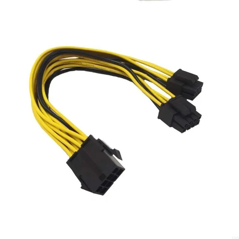 K3NB Power Supply Cable Graphics Card Power Extension Cable Double 8Pin Connector Male to Female Power Adapter for Mining
