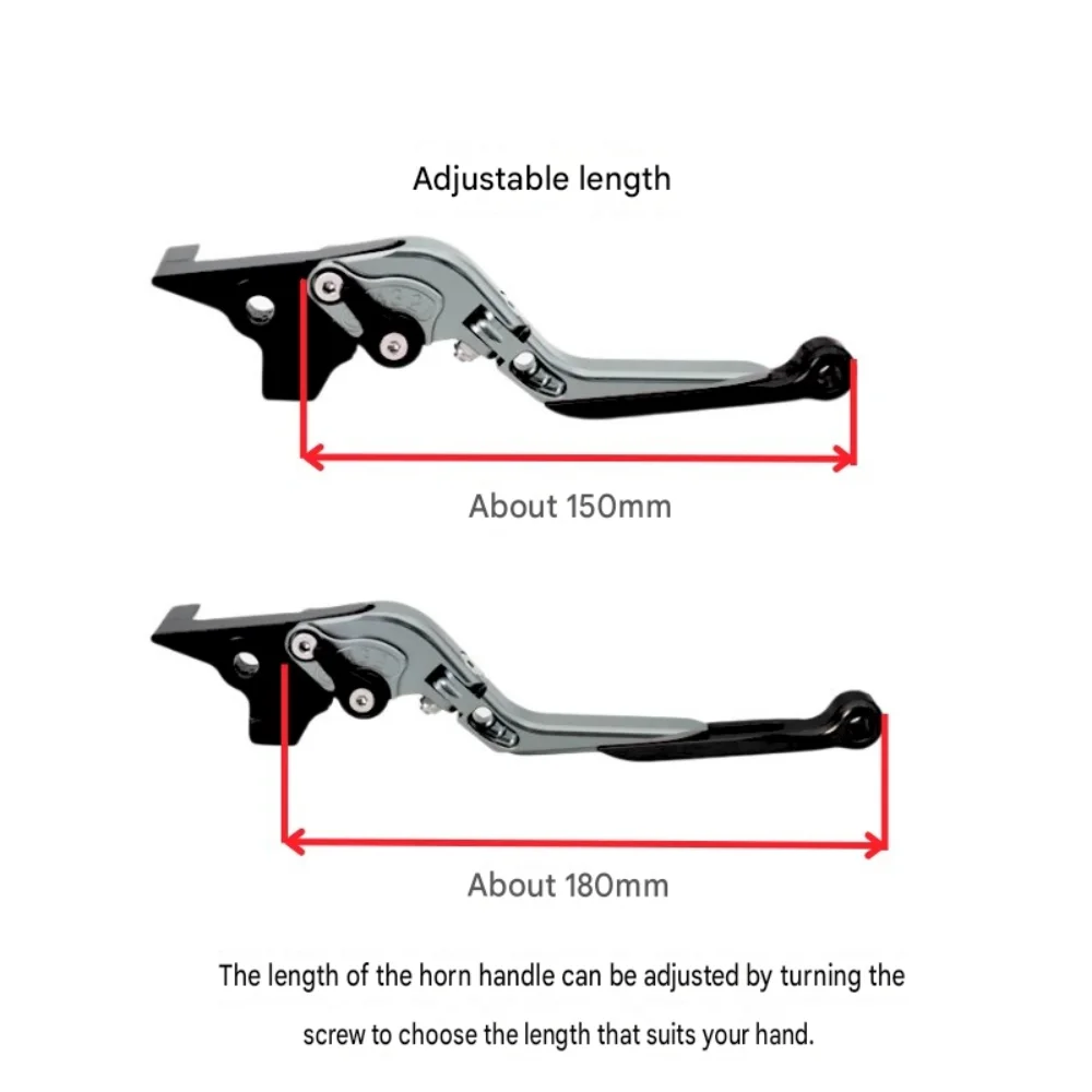 For Benda LFC700 Black Flag 500 Folding Brake Clutch Lever, Aluminum Alloy Telescopic Adjustable Horn Lever Accessories