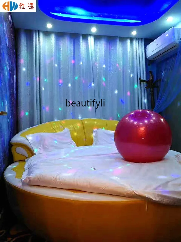 

s8617Двуспальная круглая мебель для отеля, водяная кровать, домашняя кровать, электрическая кровать для отеля на тему океана