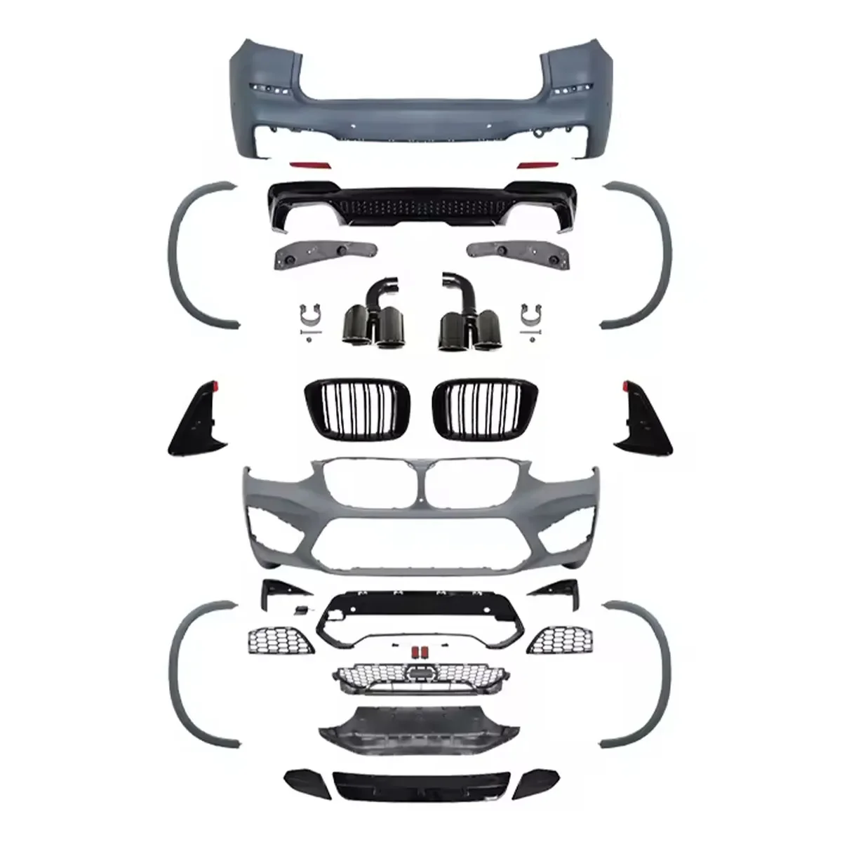 

Body Kit For BMW X3 G01 2019-2021 Modified X3M Styles Body Kits Front And Rear Bumpers 1:1 Design Car Accessories