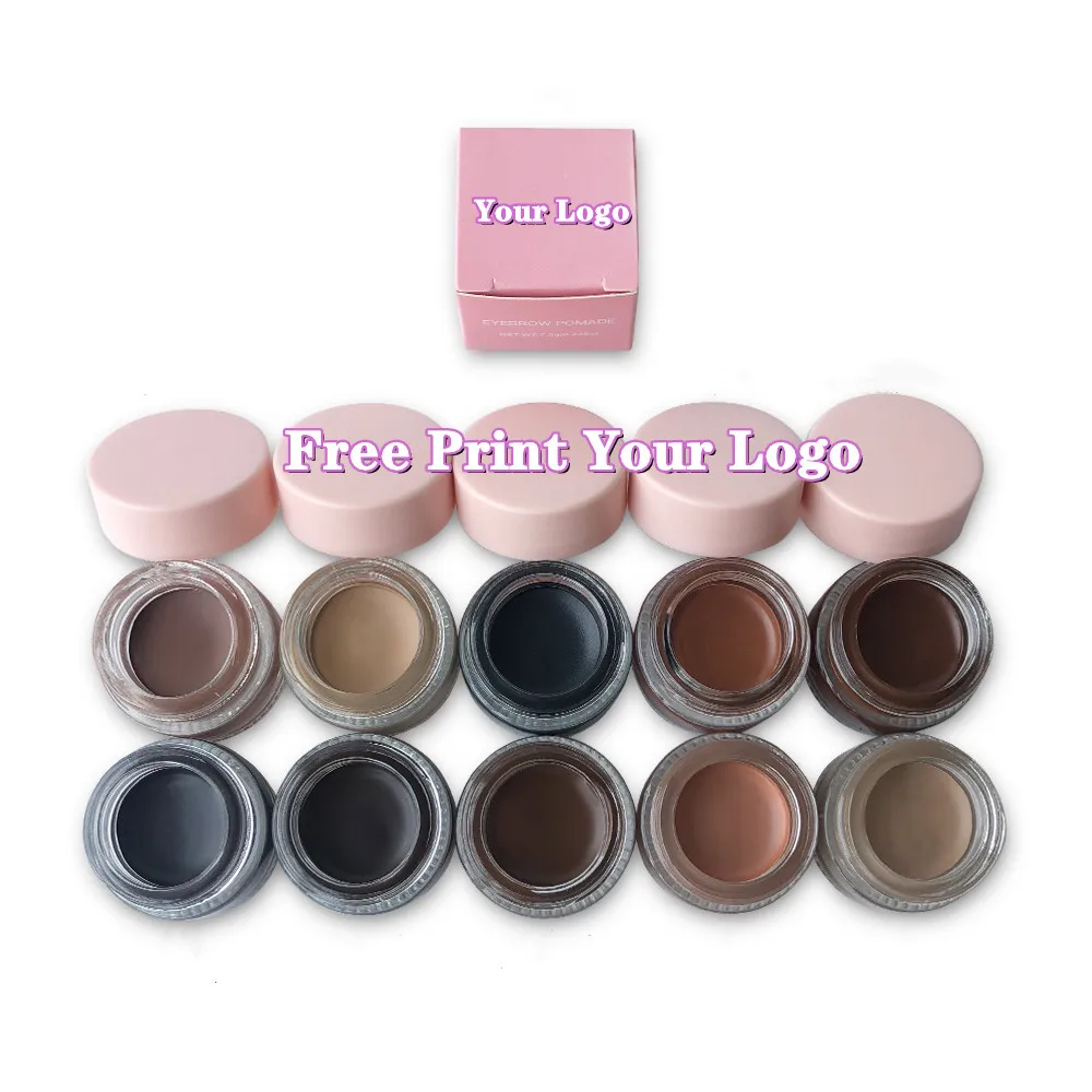 

Wholesale Eyebrow Pomade Private Label Makeup Brow Enhancers Pomade Waterproof Pink Lid Bulk For Business