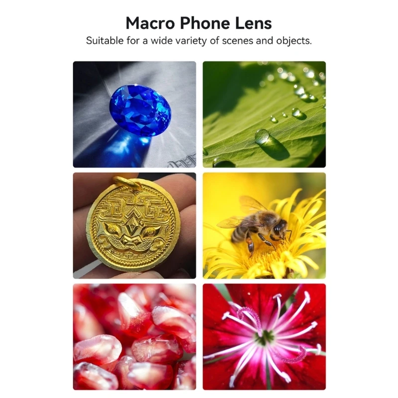 Smartfon Mikroskopowe soczewki Podwójne obciążenia szkła wizualne 30x Powiększenie uniwersalny klips na małej podróży Najlepsza