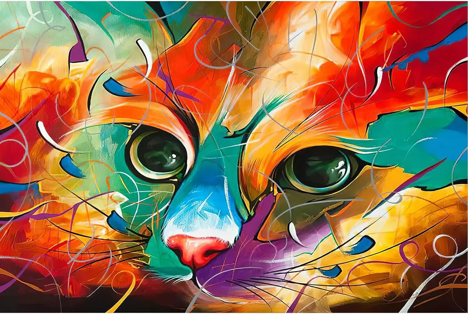 

Adult 120/300/500/1000 Piece Wooden Jigsaw Puzzle Colored Cats Puzzle Educational Entertainment Toy Christmas Birthday Gift