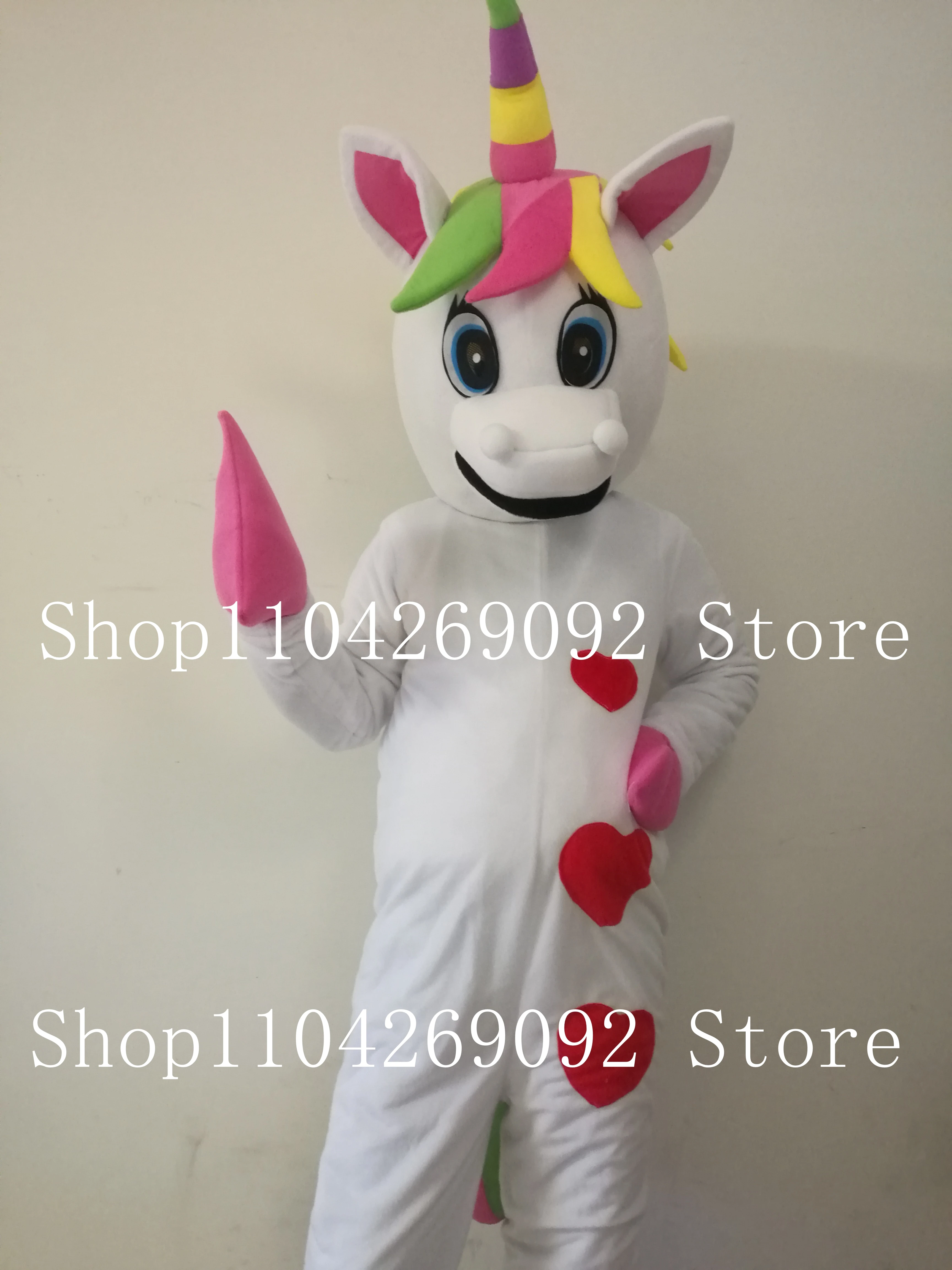 

Hot selling Unicorn Mascot Costume Rainbow Pony Mascot Costume Fancy Dress Pony Cosplay Costume Birthday Purim Party for Adult