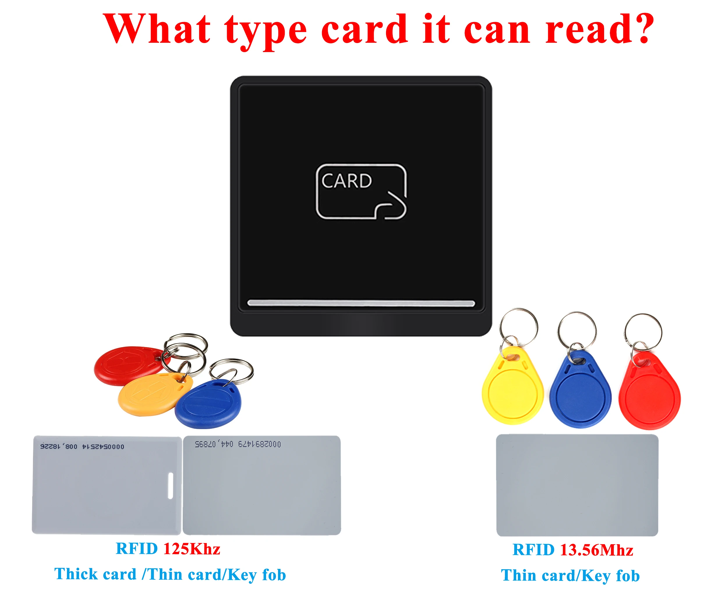 

R570EM Dual Frequency 125KHz 13.56MHz RFID Reader NFC Wiegand 26 34 Metal Frame Access Control NTAG CPU Card Door Scanner